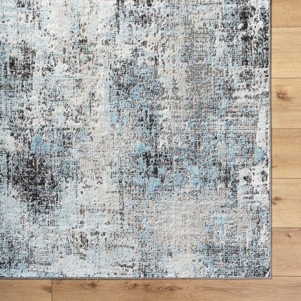 Allegro Blue/Tan Machine Woven Rug - overhead