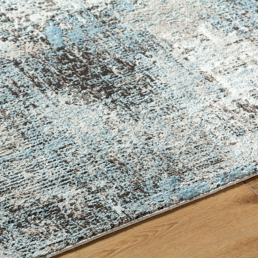 Allegro Blue/Tan Machine Woven Rug - texture