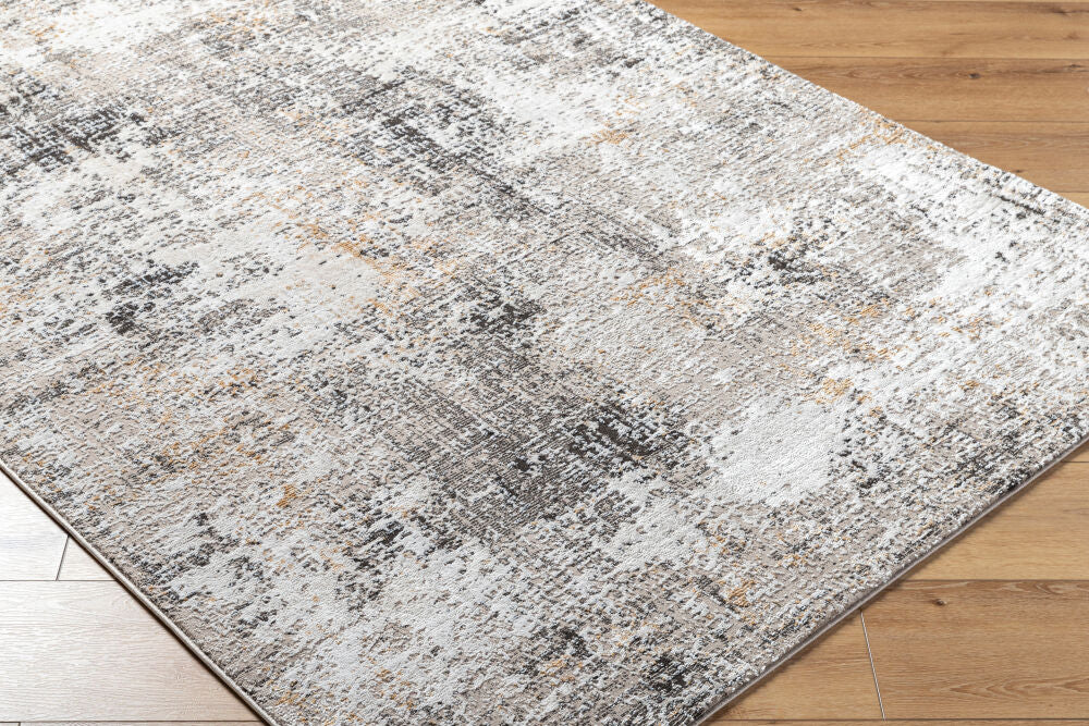 Allegro Charcoal/Tan Machine Woven Rug ALG-2357 - corner