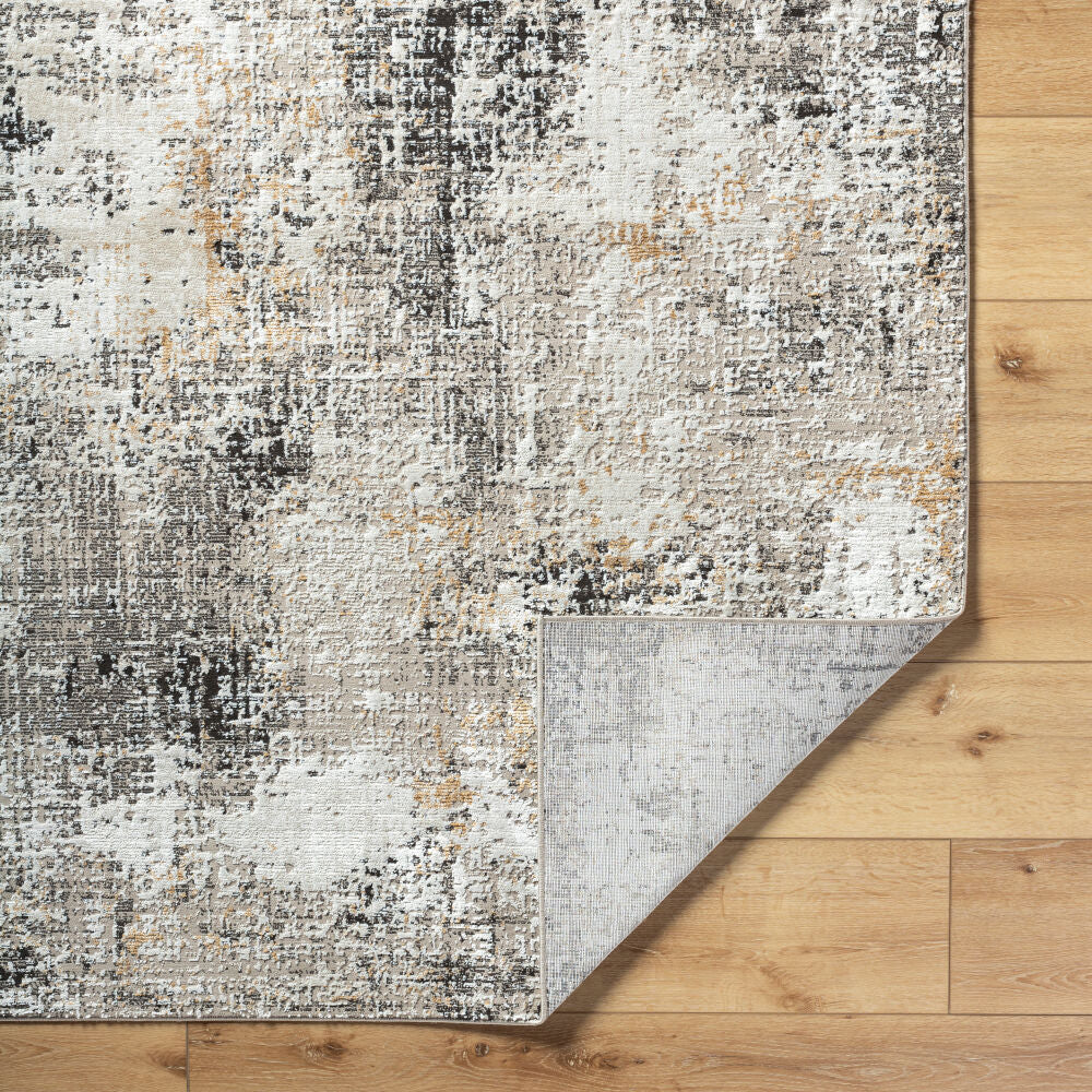 Allegro Charcoal/Tan Machine Woven Rug ALG-2357 - fold