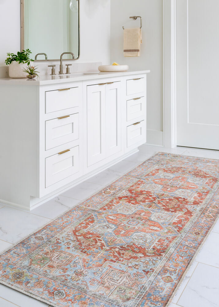 Alanya Brown/Sage Machine Woven Rug - roomscene
