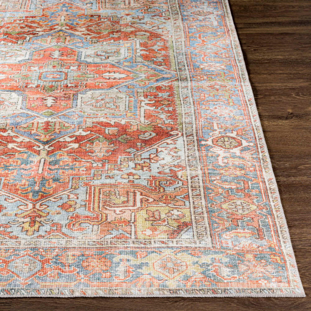 Alanya Brown/Sage Machine Woven Rug - front
