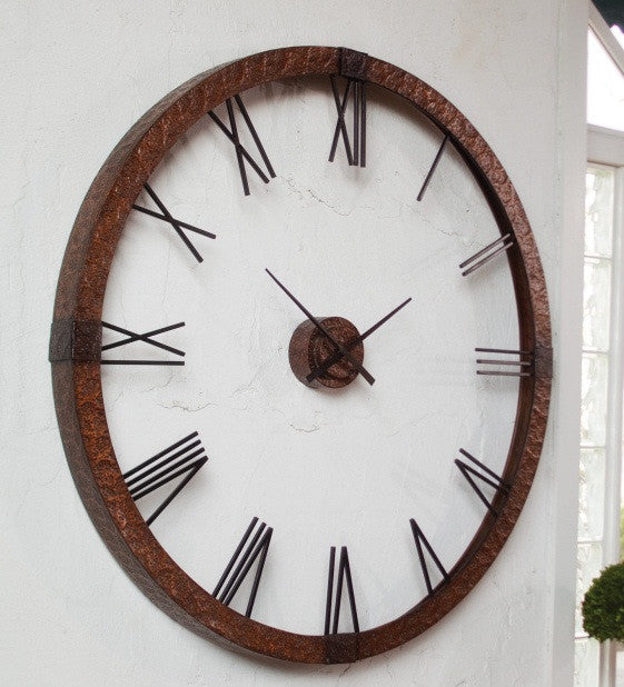 Amarion Rustic Metal Large Oversized Wall Clocks