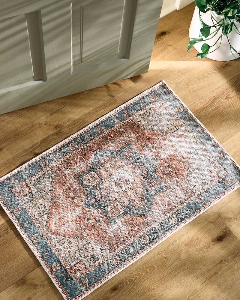 Amelie Beige/Tan Machine Woven Rug - roomscene