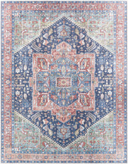 Amelie Blue/Sage Machine Woven Rug - 2'7" x 13'11"