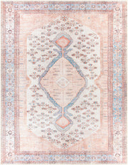 Amelie Aqua/Light Gray Machine Woven Rug - 2' x 2'11"