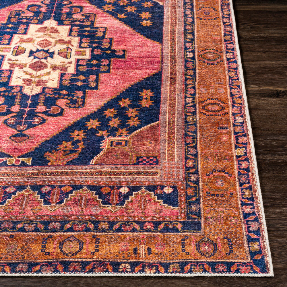 Amelie Burnt Orange/Wheat Machine Woven Rug - front