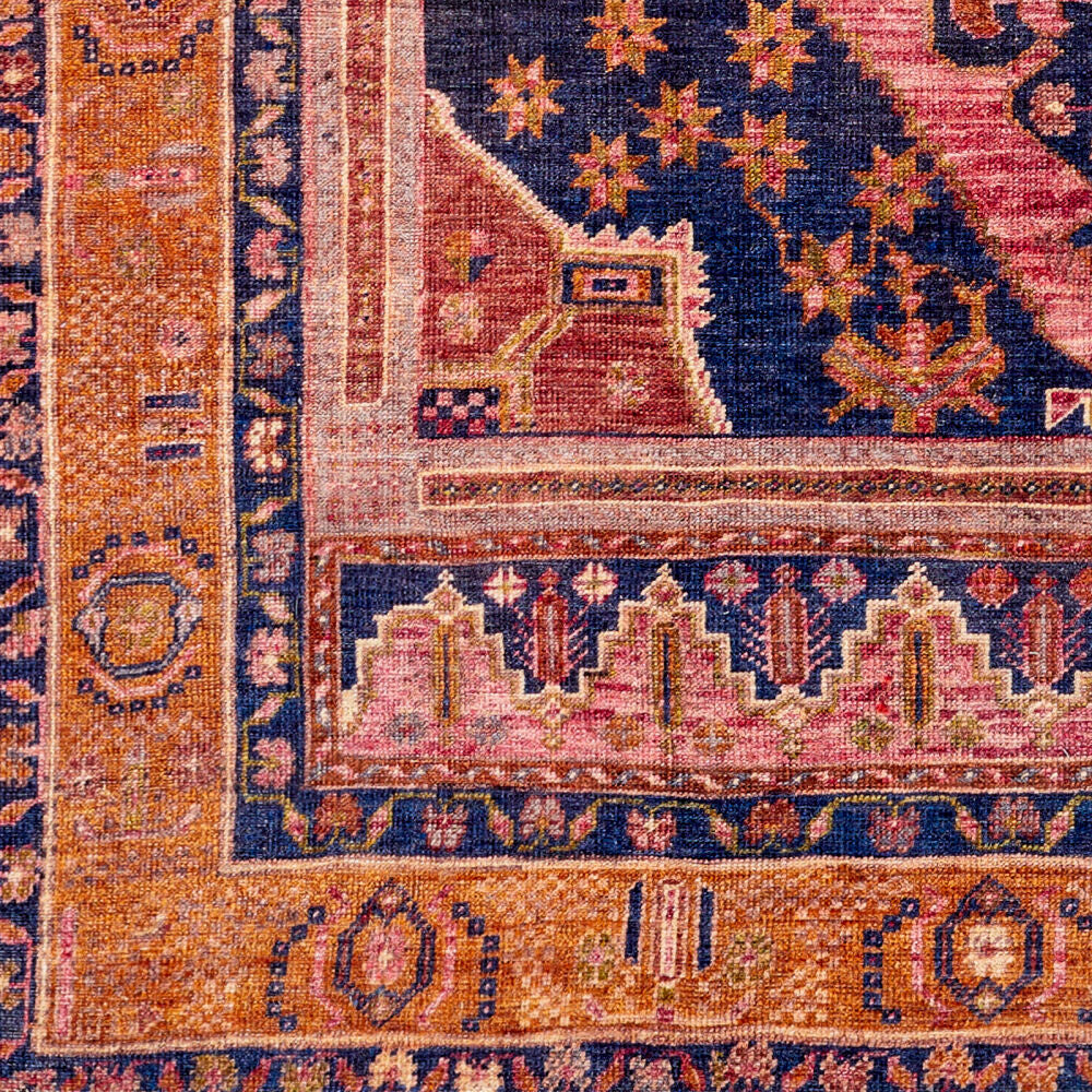 Amelie Burnt Orange/Wheat Machine Woven Rug - swatch