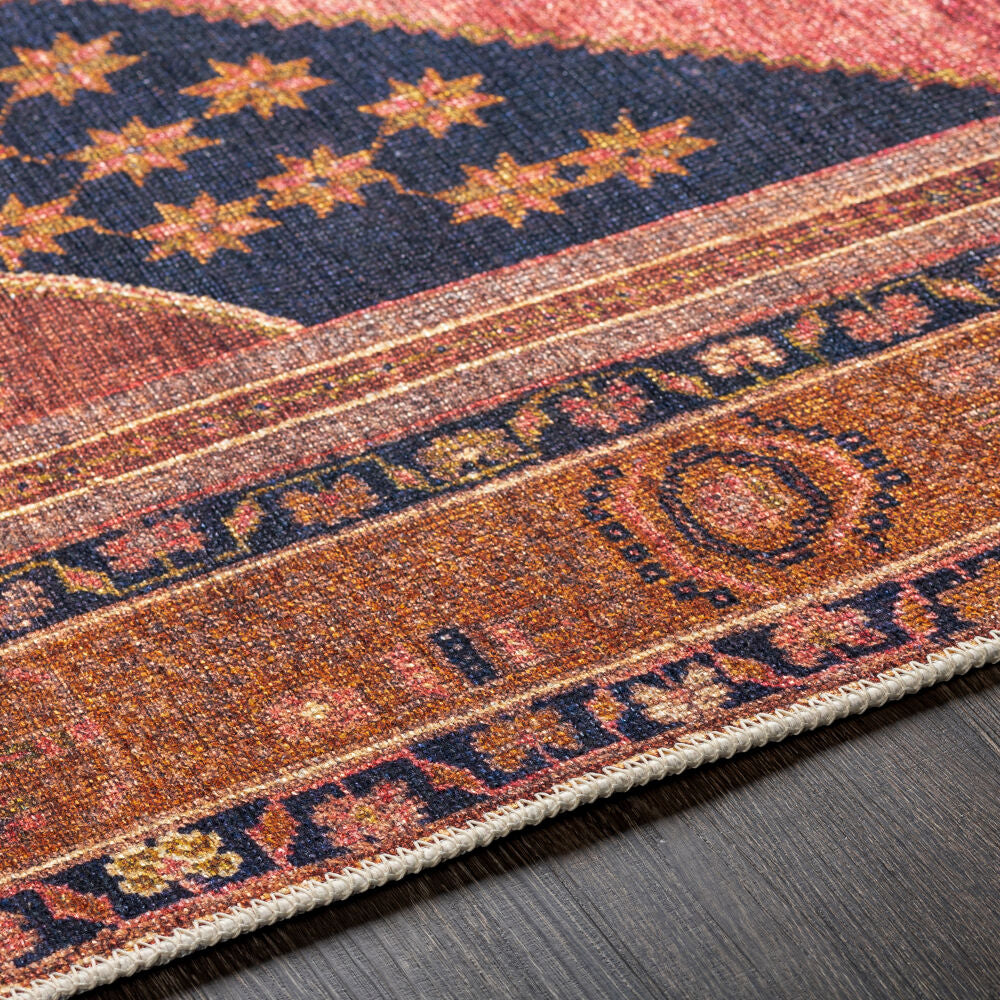 Amelie Burnt Orange/Wheat Machine Woven Rug - texture
