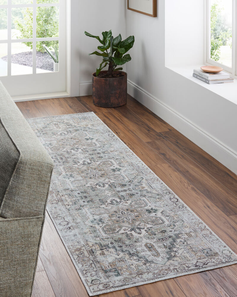 Amelie Beige/Taupe Machine Woven Rug - roomscene