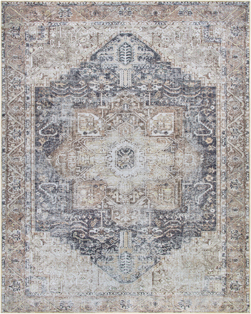 Amelie Beige/Taupe Machine Woven Rug - 2'7" x 13'11"