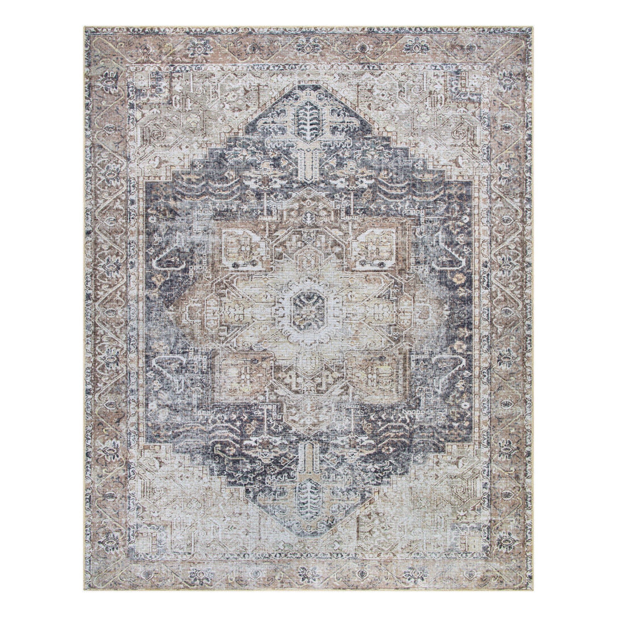 Amelie Beige/Taupe Machine Woven Rug - 2'7" x 13'11"