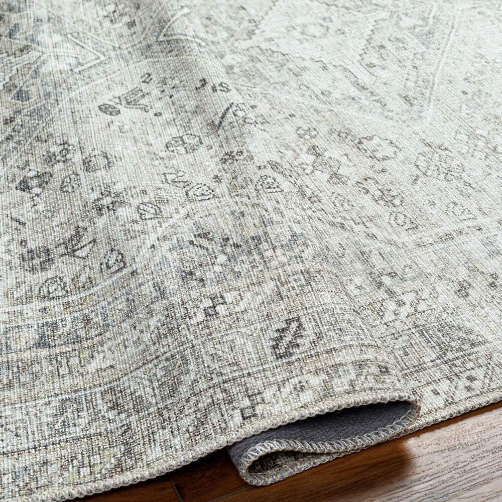 Amelie Charcoal/Taupe Machine Woven Rug - fold