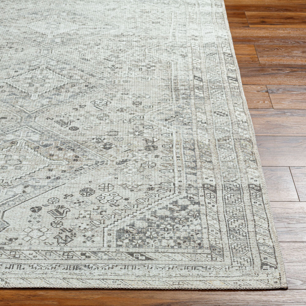 Amelie Charcoal/Taupe Machine Woven Rug - front