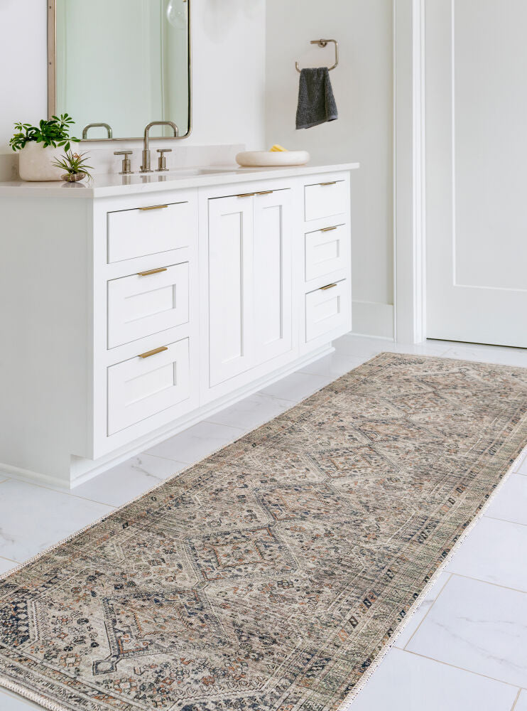 Amelie Black/Slate Machine Woven Rug - roomscene