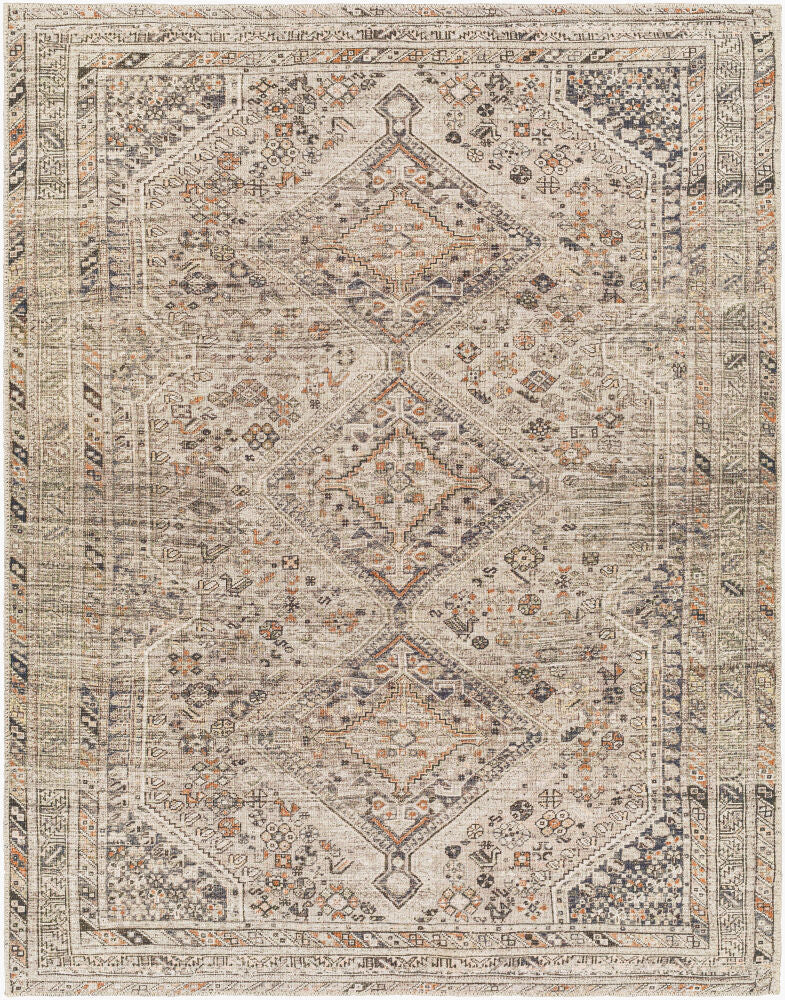 Amelie Black/Slate Machine Woven Rug - 2' x 2'11"