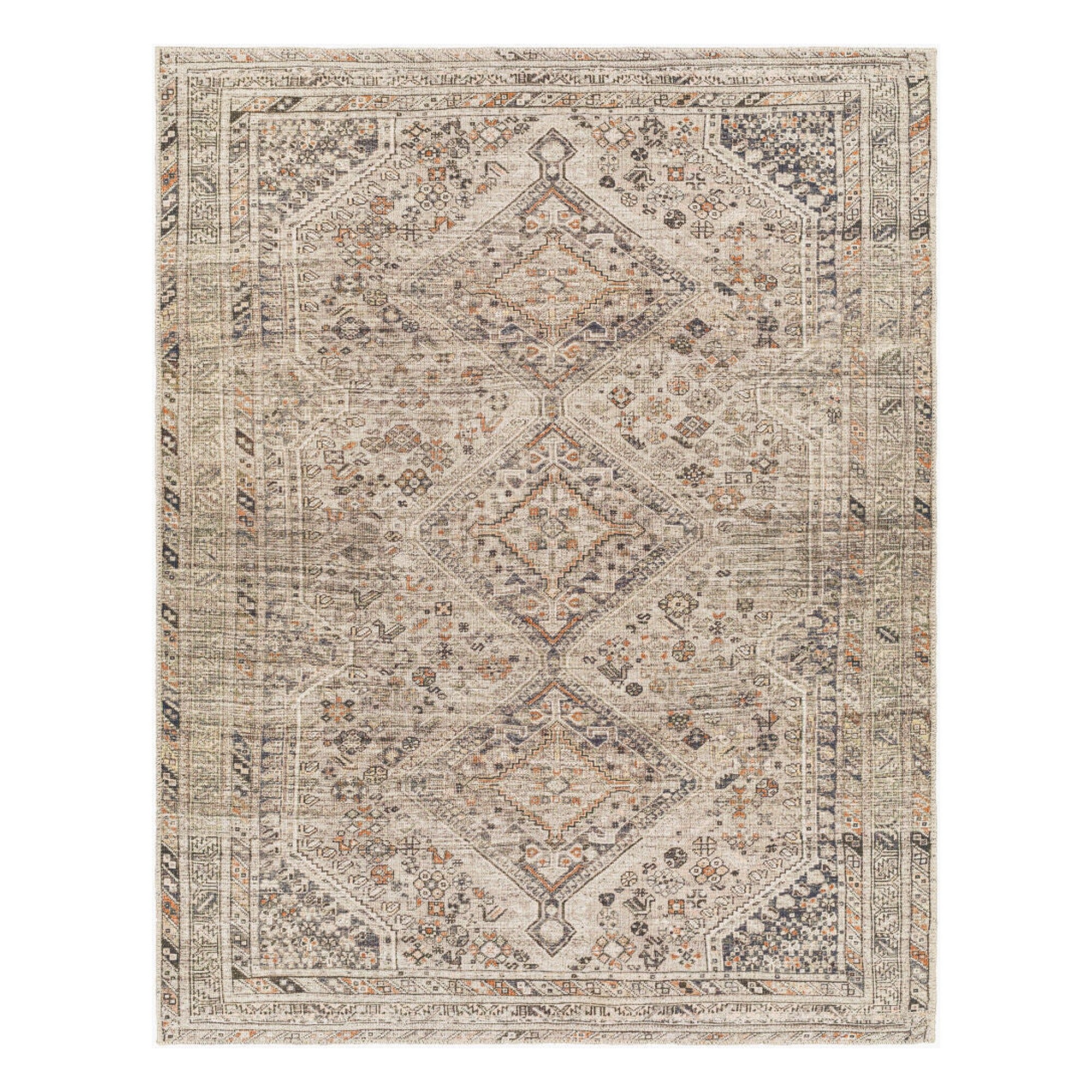 Amelie Black/Slate Machine Woven Rug - 2' x 2'11"