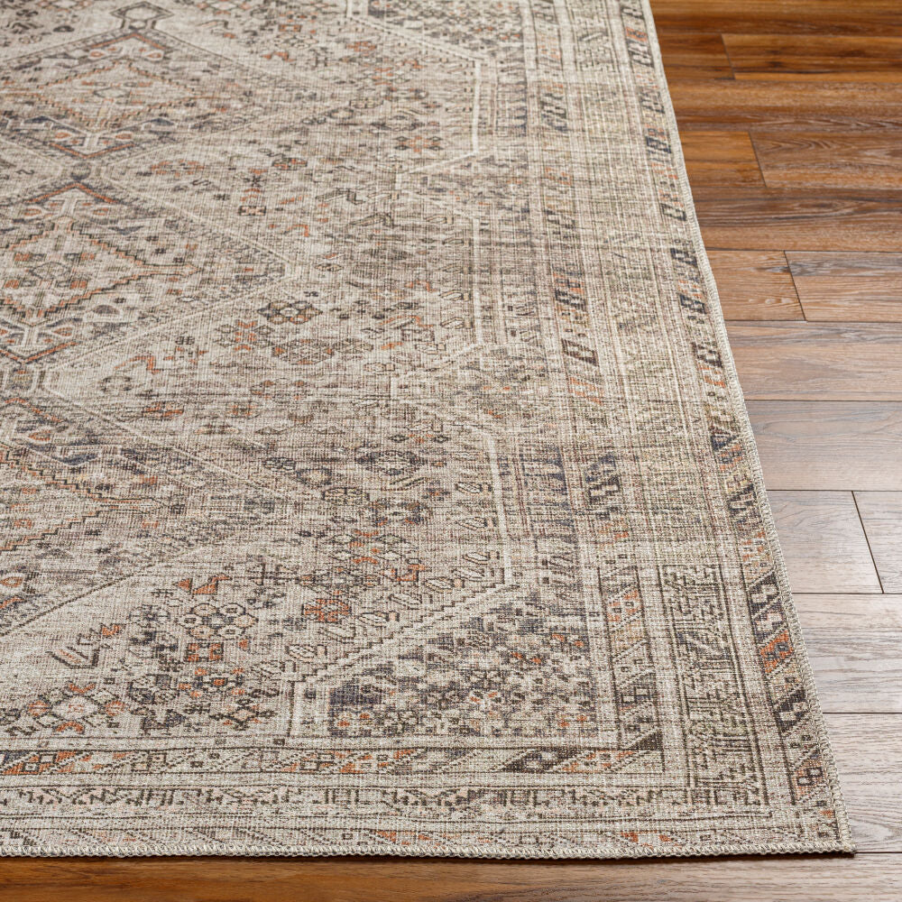 Amelie Black/Slate Machine Woven Rug - front