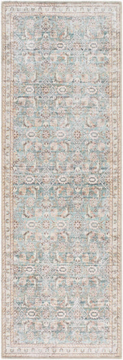 Amelie Brown/Teal Machine Woven Rug - 2' x 2'11"