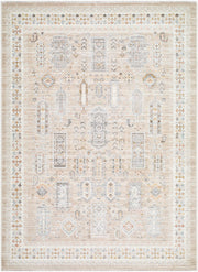 Amir Beige/Sky Blue Machine Woven Rug AMR-2300 - 5'3" x 7'