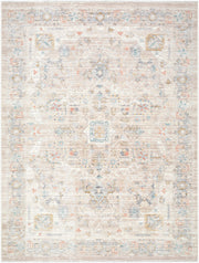 Amir Beige/Sky Blue Machine Woven Rug AMR-2302 - 5'3" x 7'