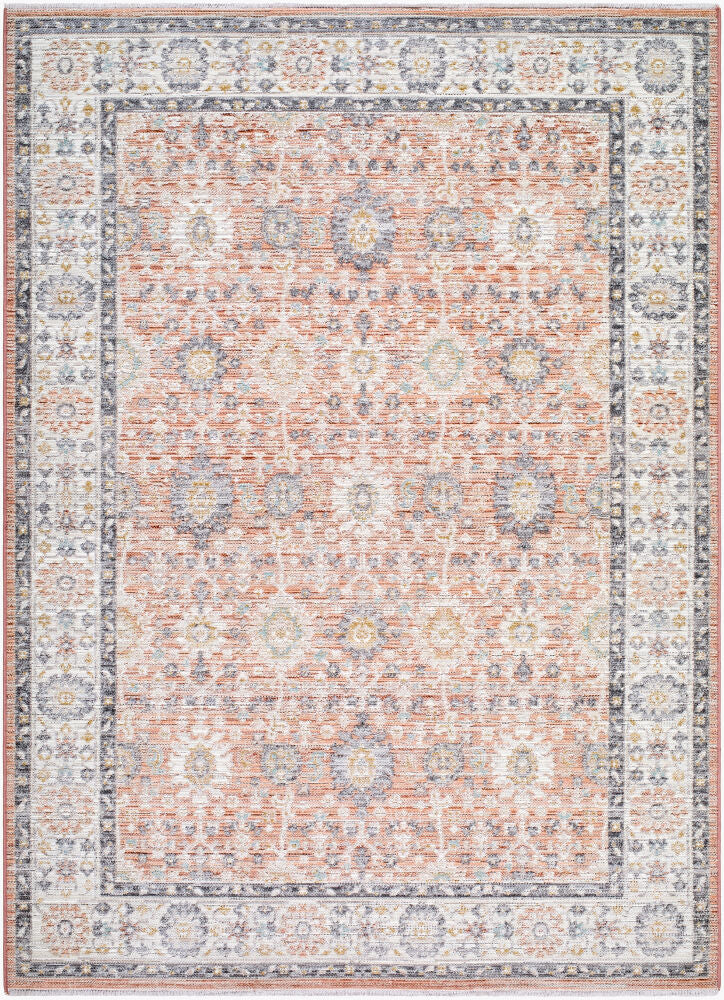 Amir Beige/Sky Blue Machine Woven Rug AMR-2305 - 5'3" x 7'
