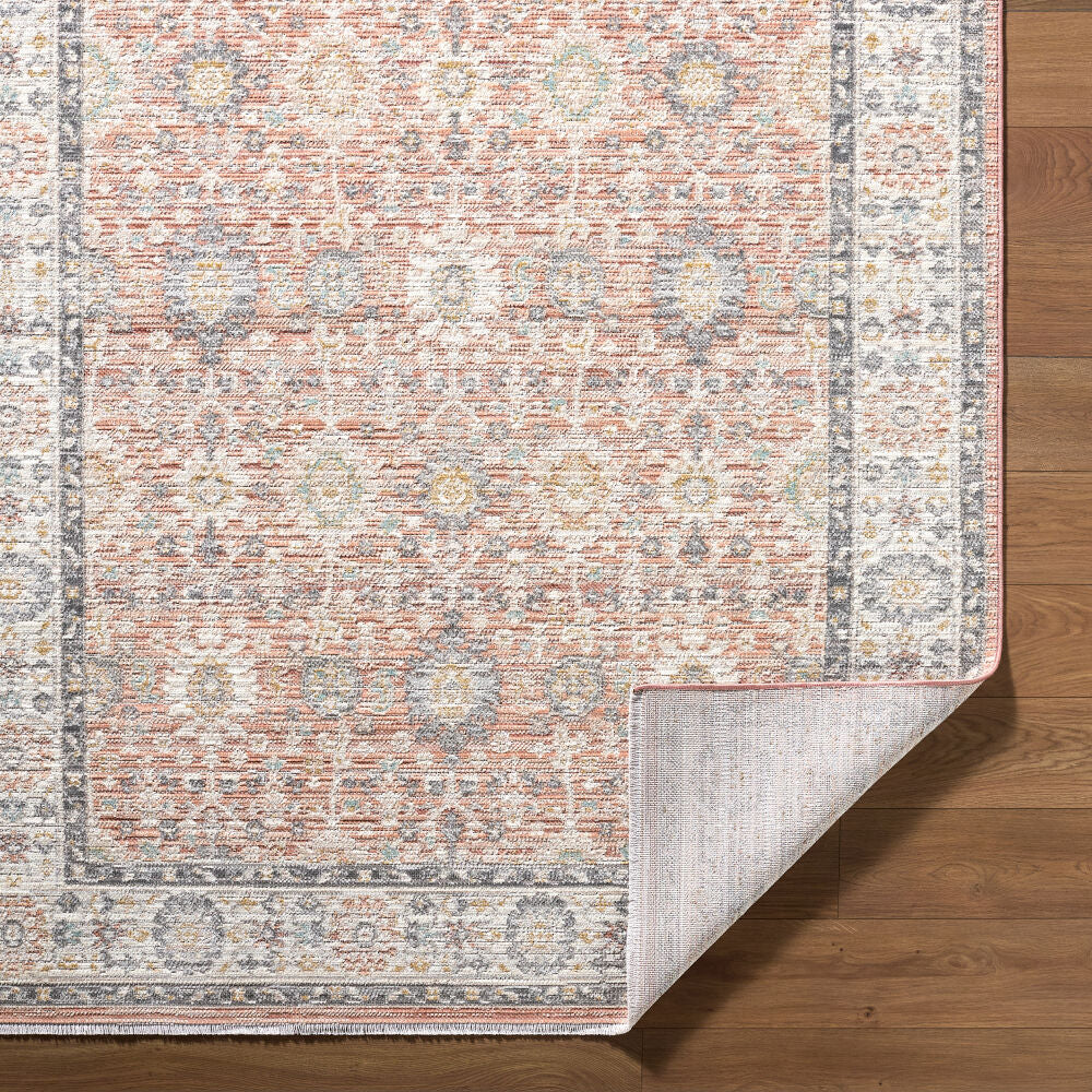 Amir Beige/Sky Blue Machine Woven Rug AMR-2305 - fold