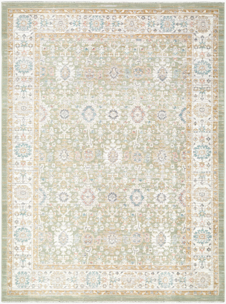 Amir Beige/Sky Blue Machine Woven Rug AMR-2306 - 5'3" x 7'