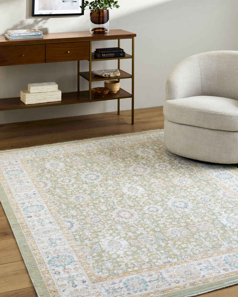 Amir Beige/Rose Machine Woven Rug - roomscene