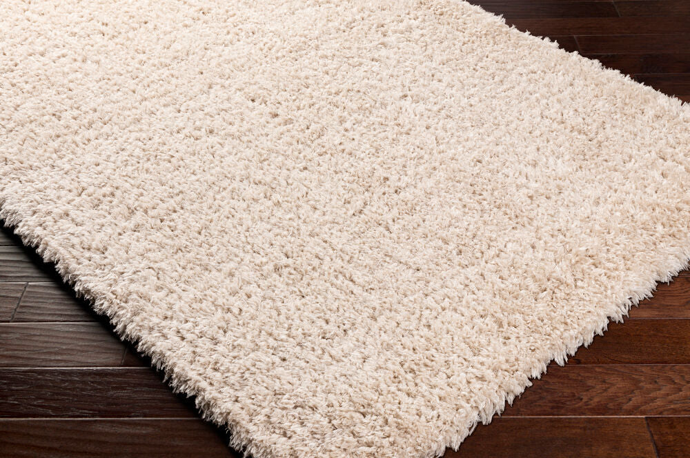 Angora Oatmeal Machine Woven Rug - corner