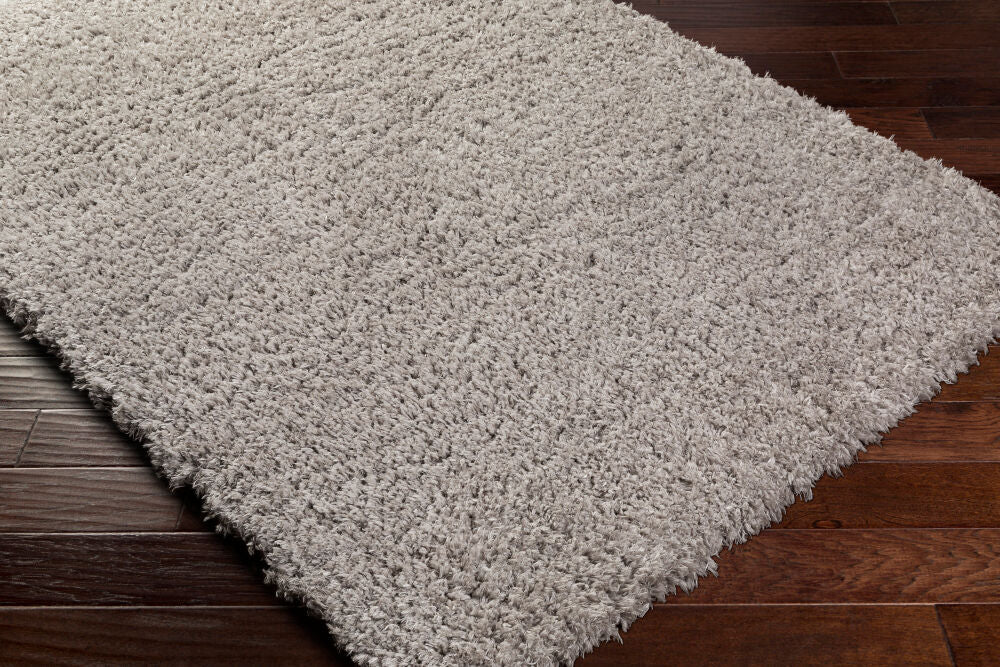 Angora Medium Gray Machine Woven Rug - corner