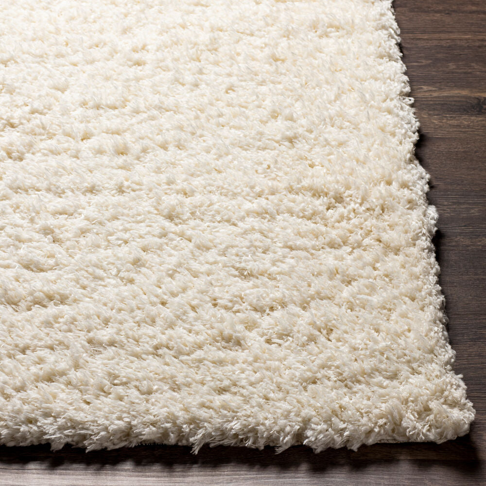 Angora Cream Machine Woven Rug - front