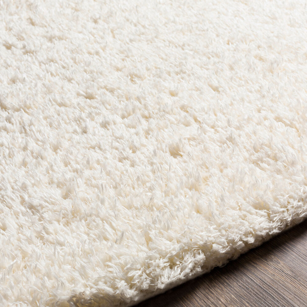 Angora Cream Machine Woven Rug - texture