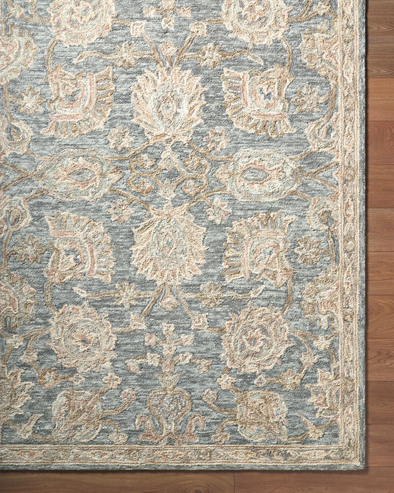 Arnold Blush/White Handmade Rug AOD-2300 - overhead