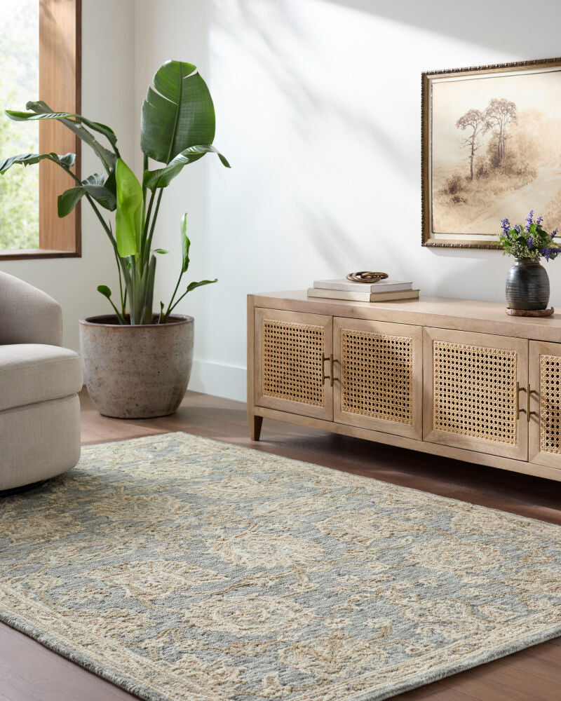 Arnold Blush/White Handmade Rug AOD-2300 - roomscene