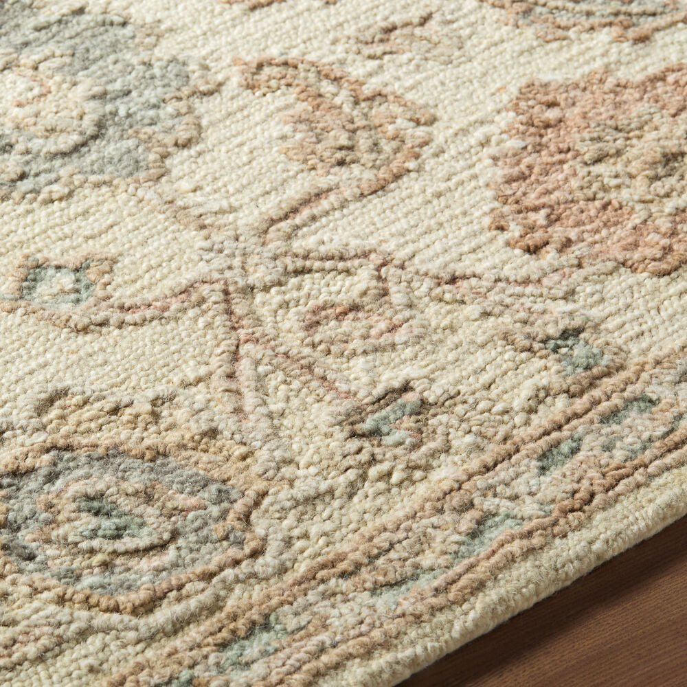 Arnold Blush/White Handmade Rug AOD-2301 - texture