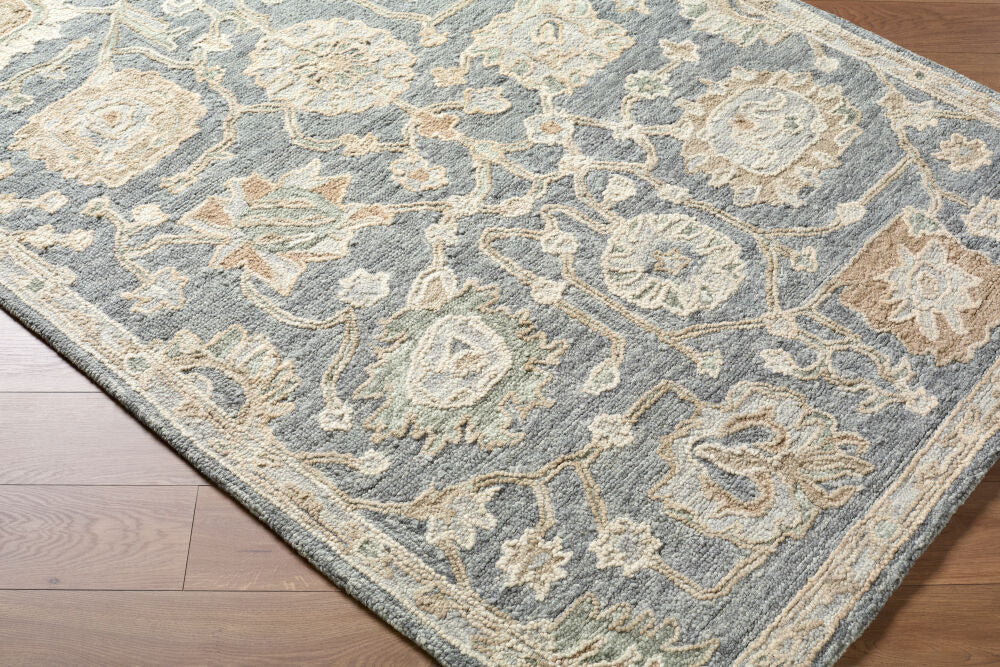 Arnold Blush/White Handmade Rug AOD-2302 - corner
