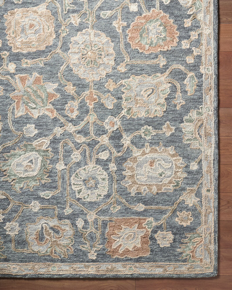 Arnold Blush/White Handmade Rug AOD-2302 - overhead