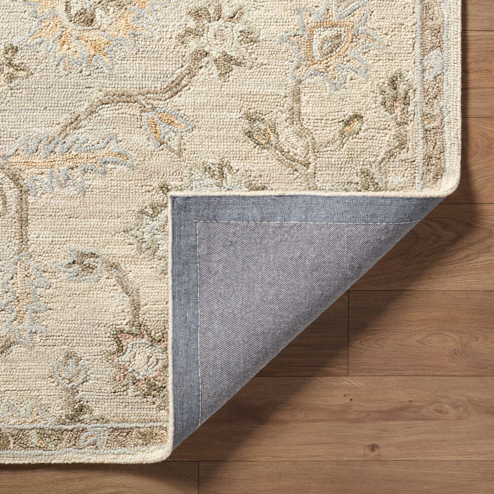 Arnold Blush/White Handmade Rug AOD-2305 - fold