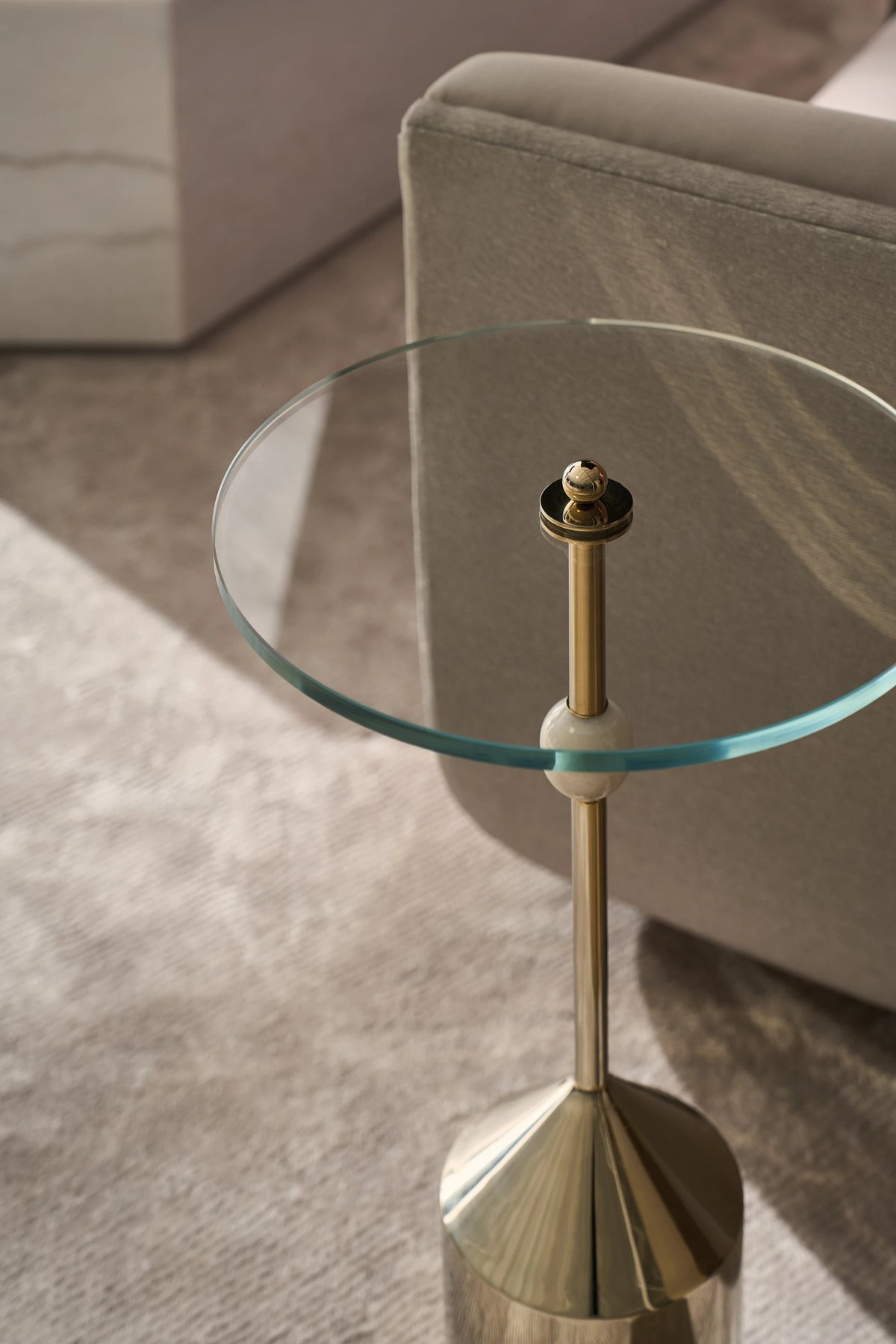 Alpha Whisper of Gold End Table 16" by Caracole - view 3