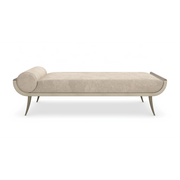 Nice Brushed Gold Chaise 74" by Caracole