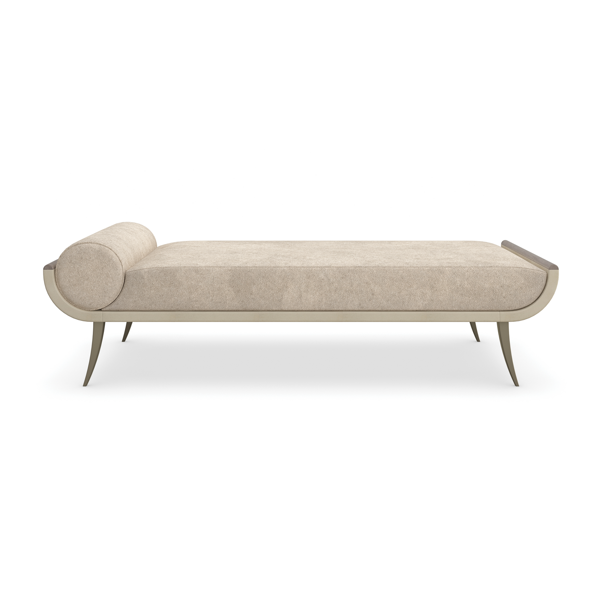Nice Brushed Gold Chaise 74" by Caracole