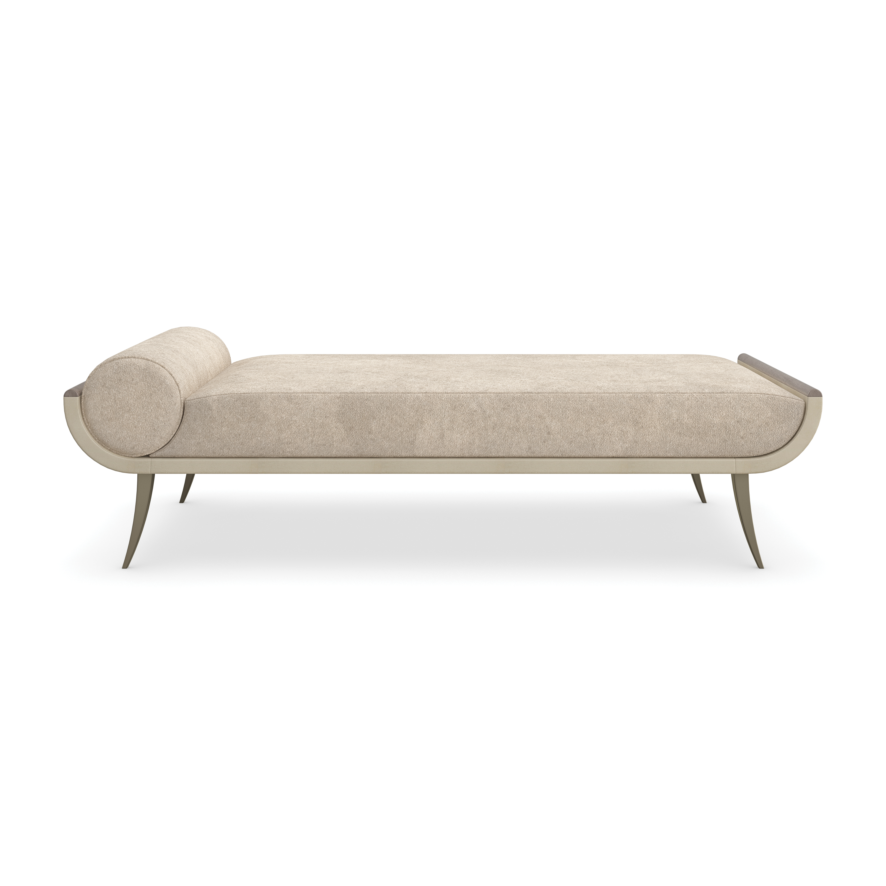 Nice Brushed Gold Chaise 74" by Caracole