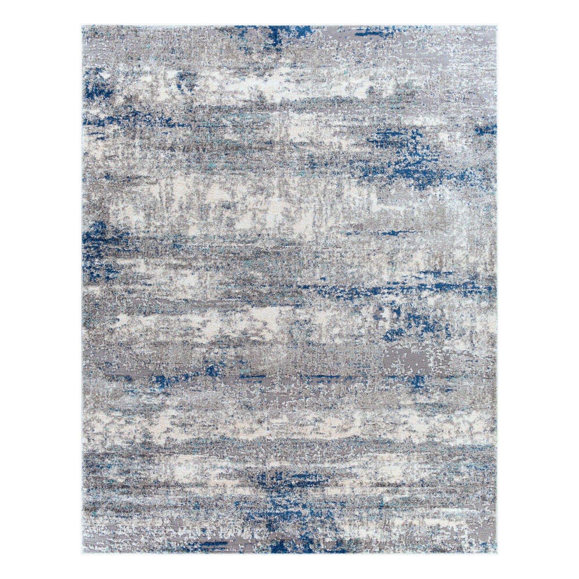 Andorra Aqua/Off-White Machine Woven Rug ARD-2301 - 2' x 2'11"