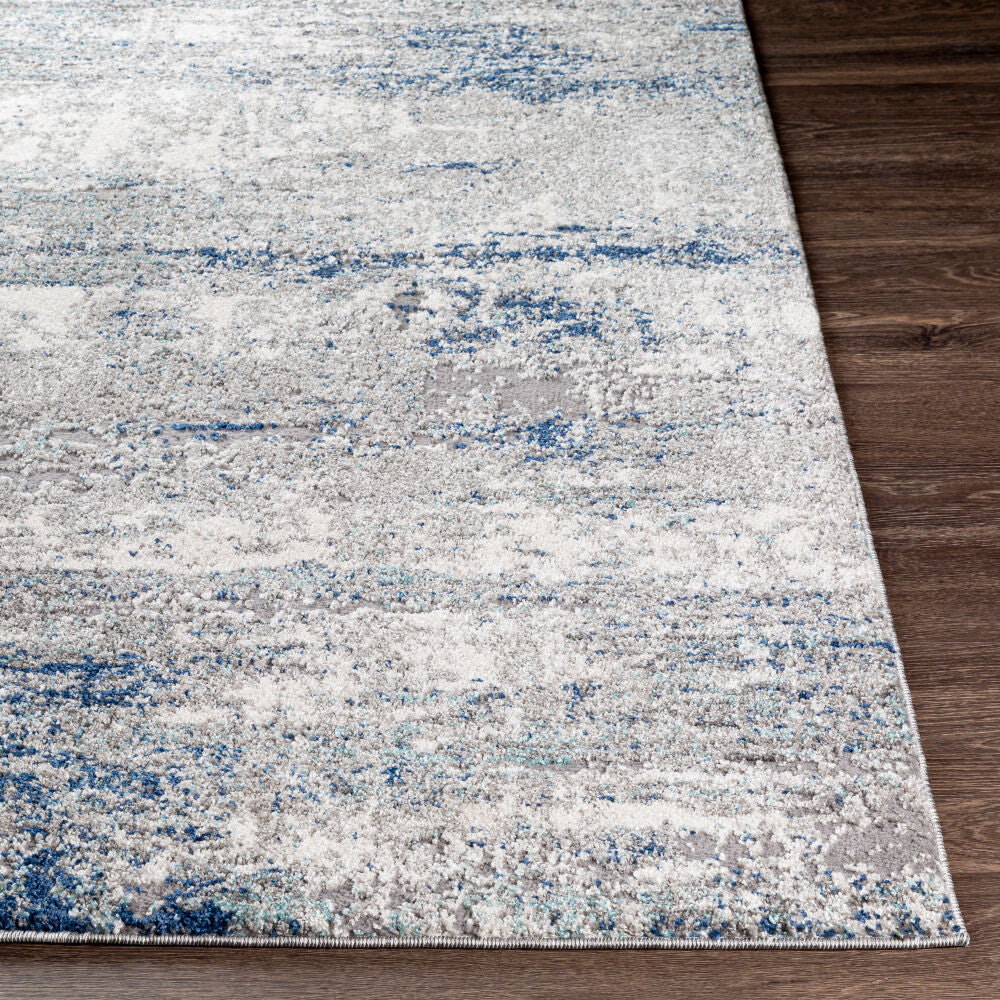 Andorra Aqua/Off-White Machine Woven Rug ARD-2301 - front