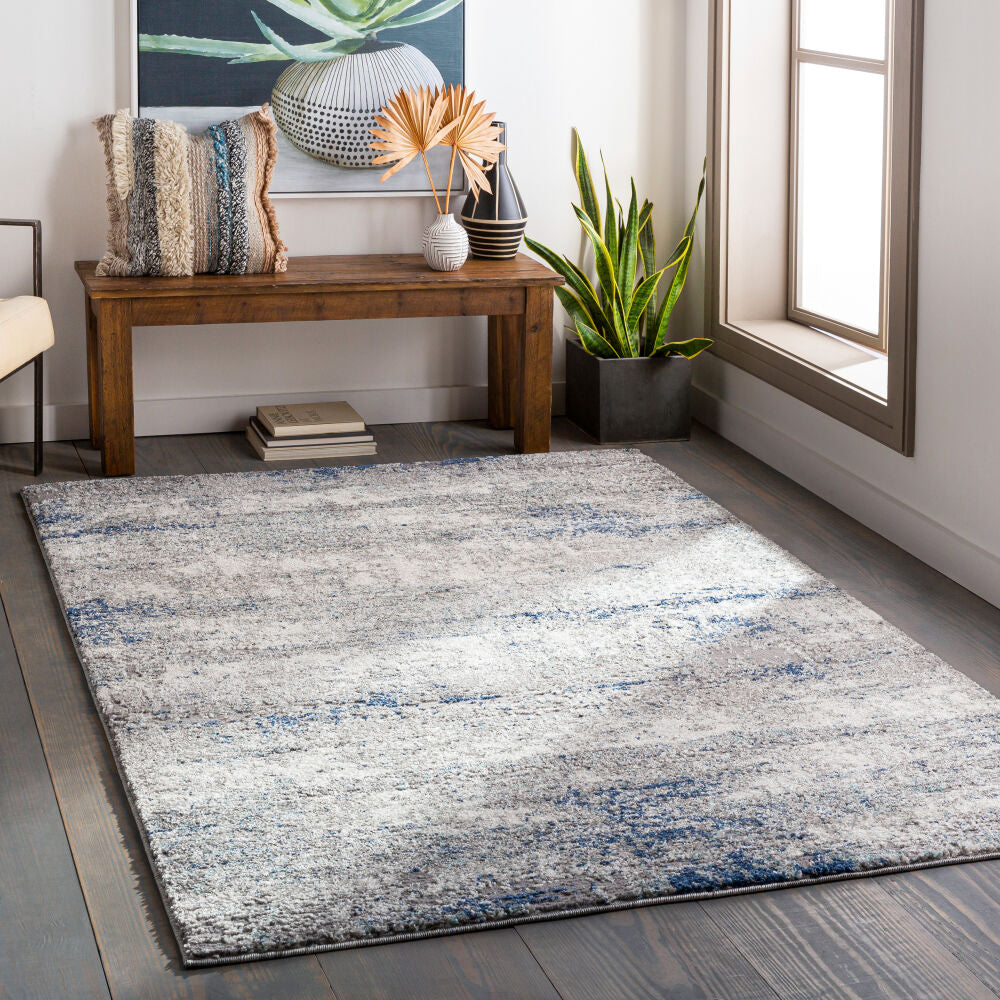 Andorra Aqua/Off-White Machine Woven Rug ARD-2301 - roomscene