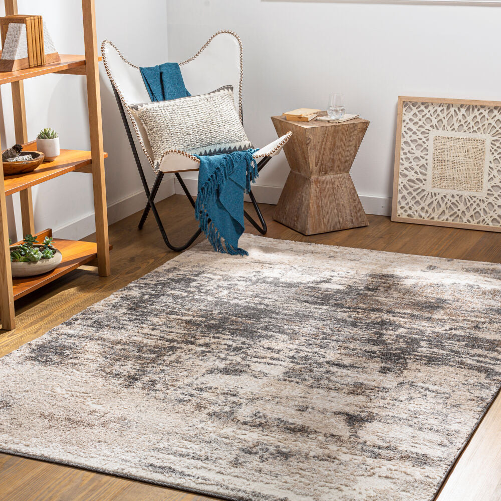 Andorra Beige/Off-White Machine Woven Rug ARD-2305 - roomscene