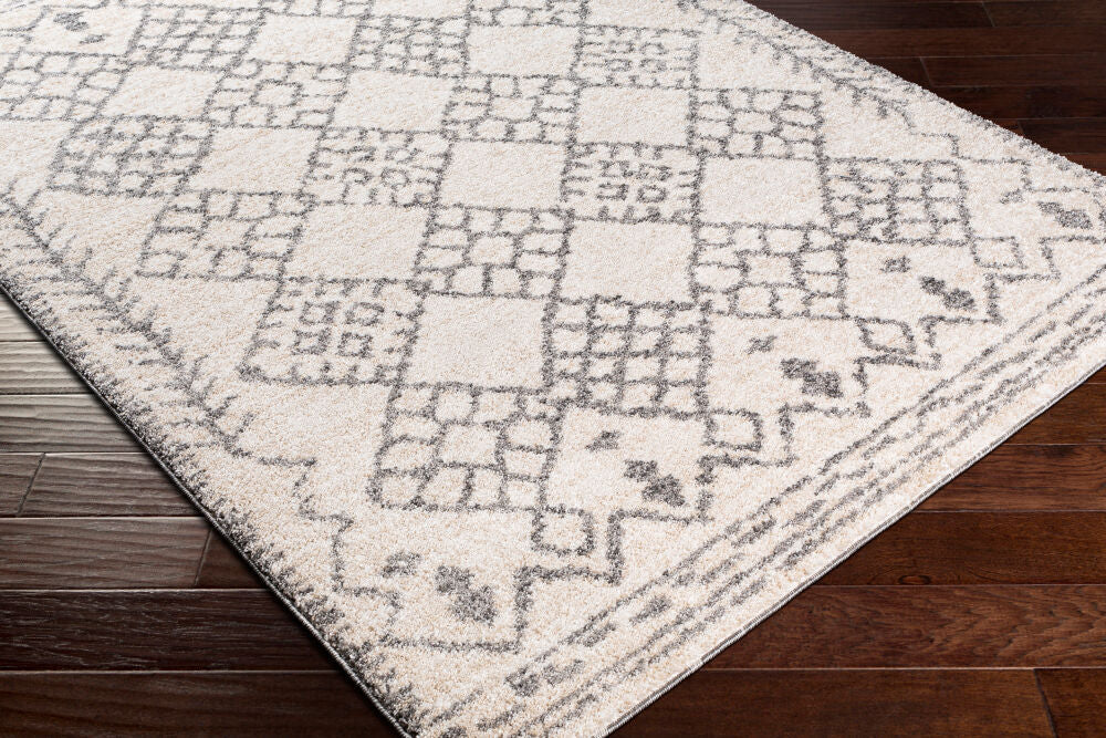 Andorra Beige/Off-White Machine Woven Rug ARD-2307 - corner