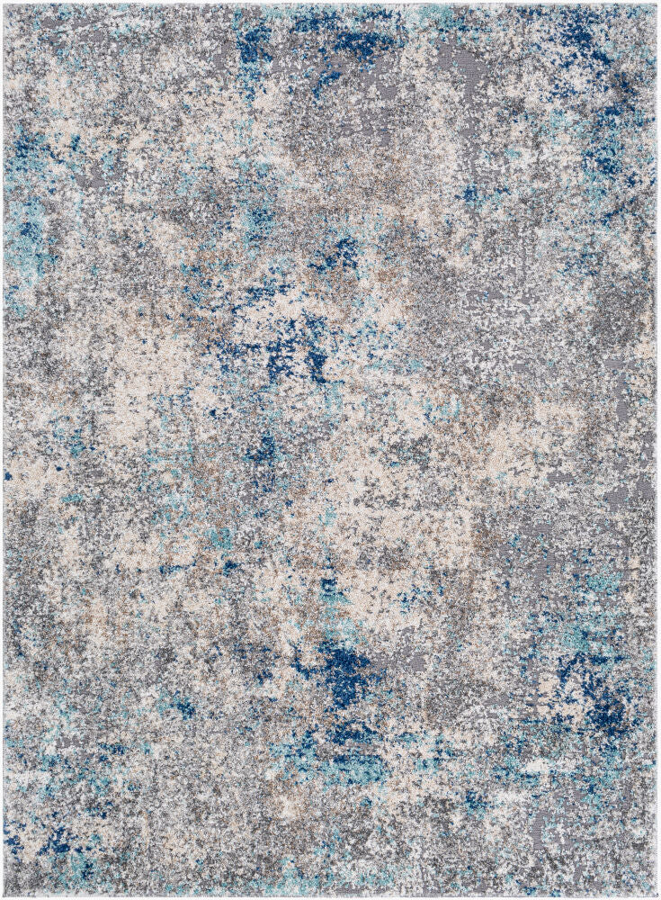 Andorra Aqua/Off-White Machine Woven Rug ARD-2311 - 2' x 2'11"