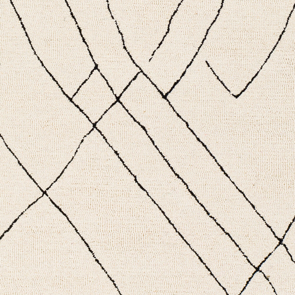 Arsenal Black/Cream Handmade Rug - swatch